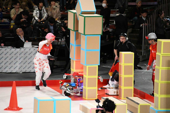 試合中の様子(台車との連結)